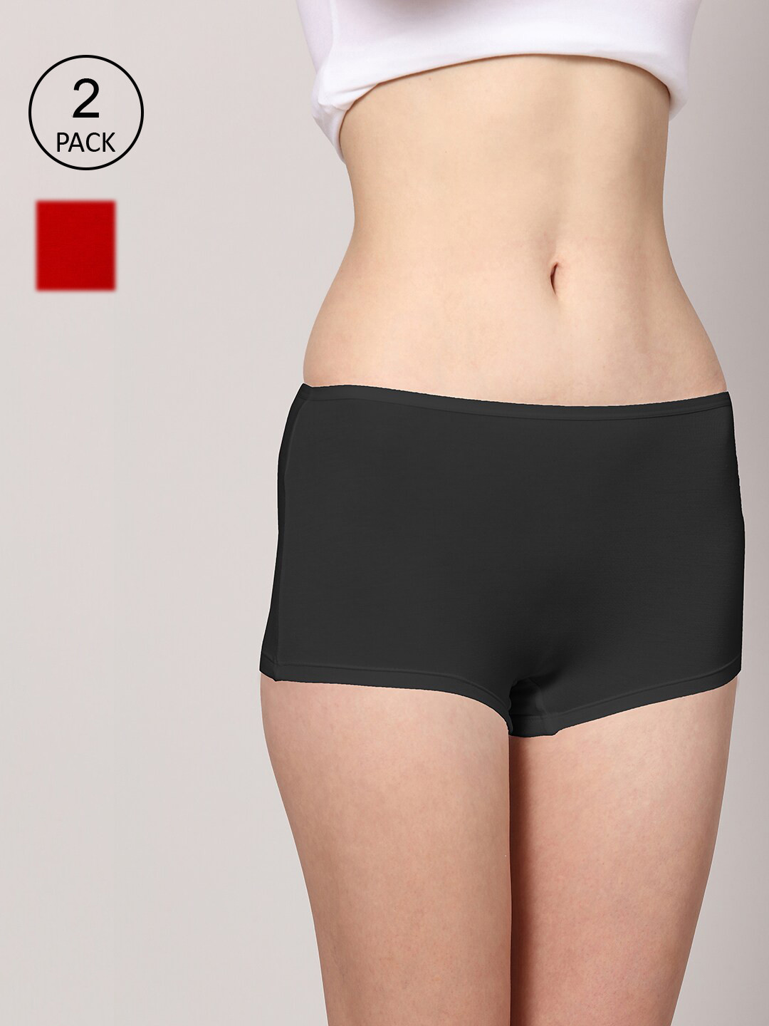 

AshleyandAlvis Women Pack of 3 Anti-Bacterial Bamboo MicroModal Boyshorts AA-BS-EB-AN-SR, Black