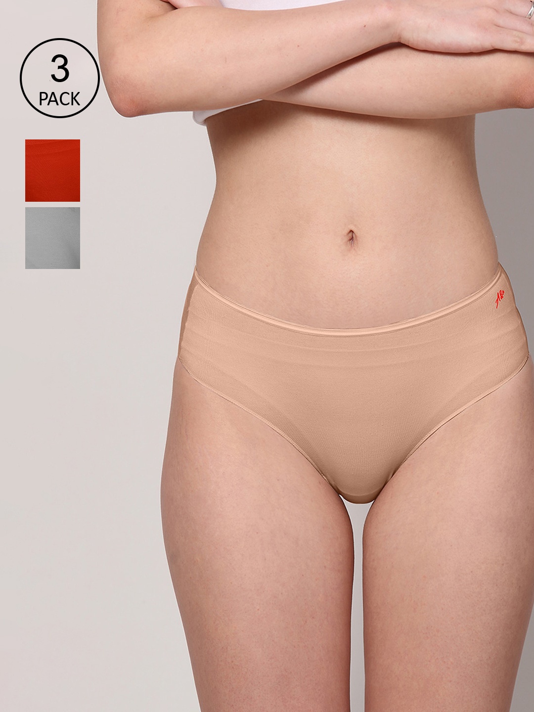 

AshleyandAlvis Women Pack of 3 Anti-Bacterial Bamboo MicroModal Hipster AA-HP-MG-AN-SR, Grey