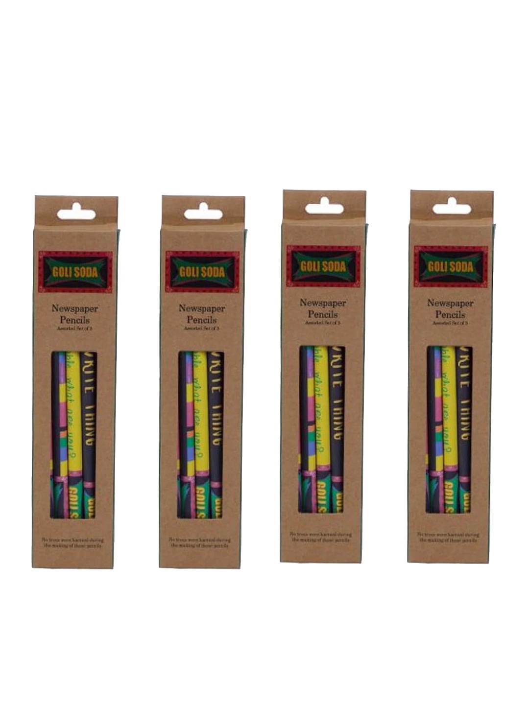 

GOLI SODA Pack Of 20 Upcycled Newspaper Pencils, Brown