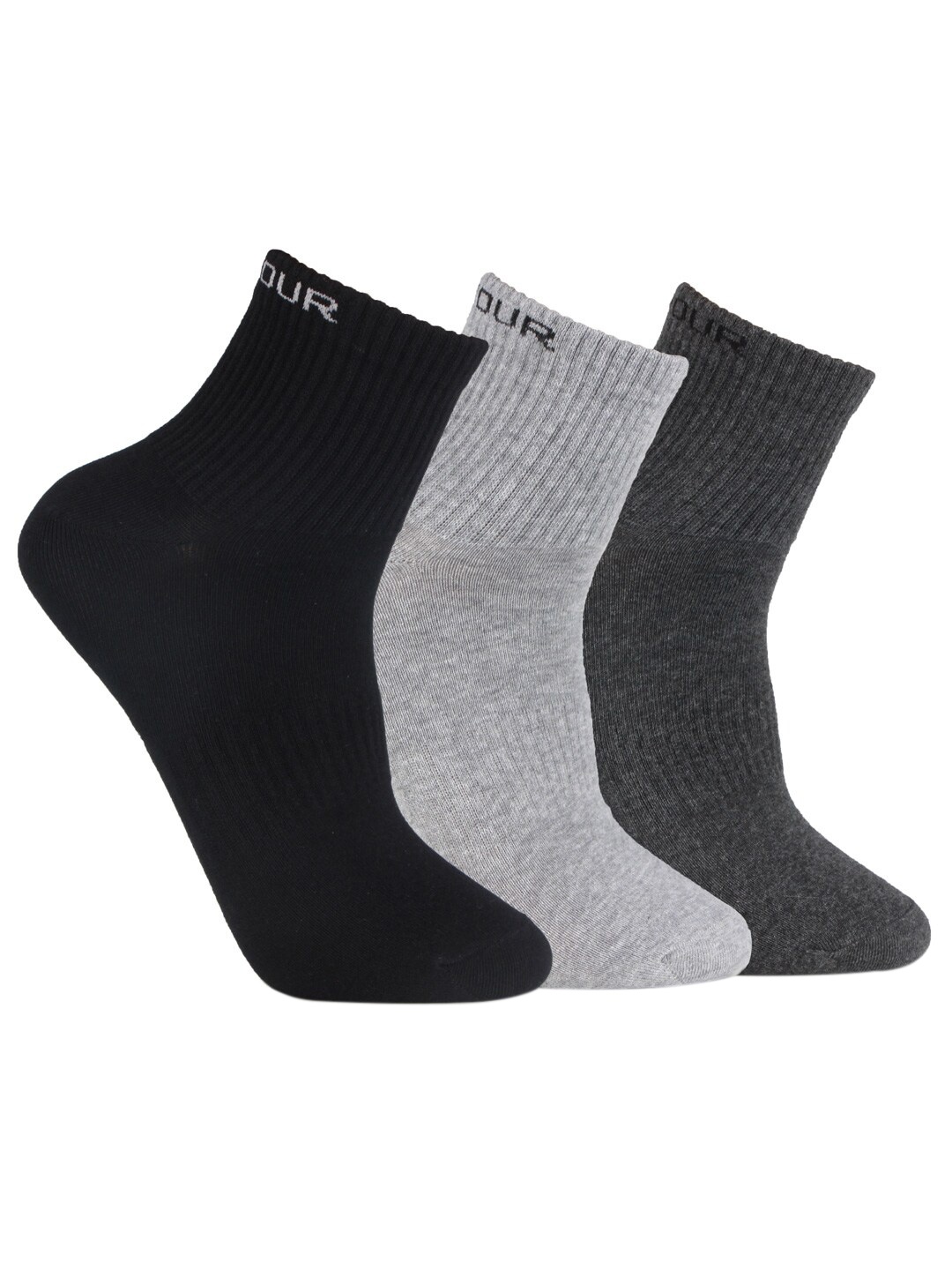 

Bonjour Men Pack Of 3 Assorted Ankle-Length Socks