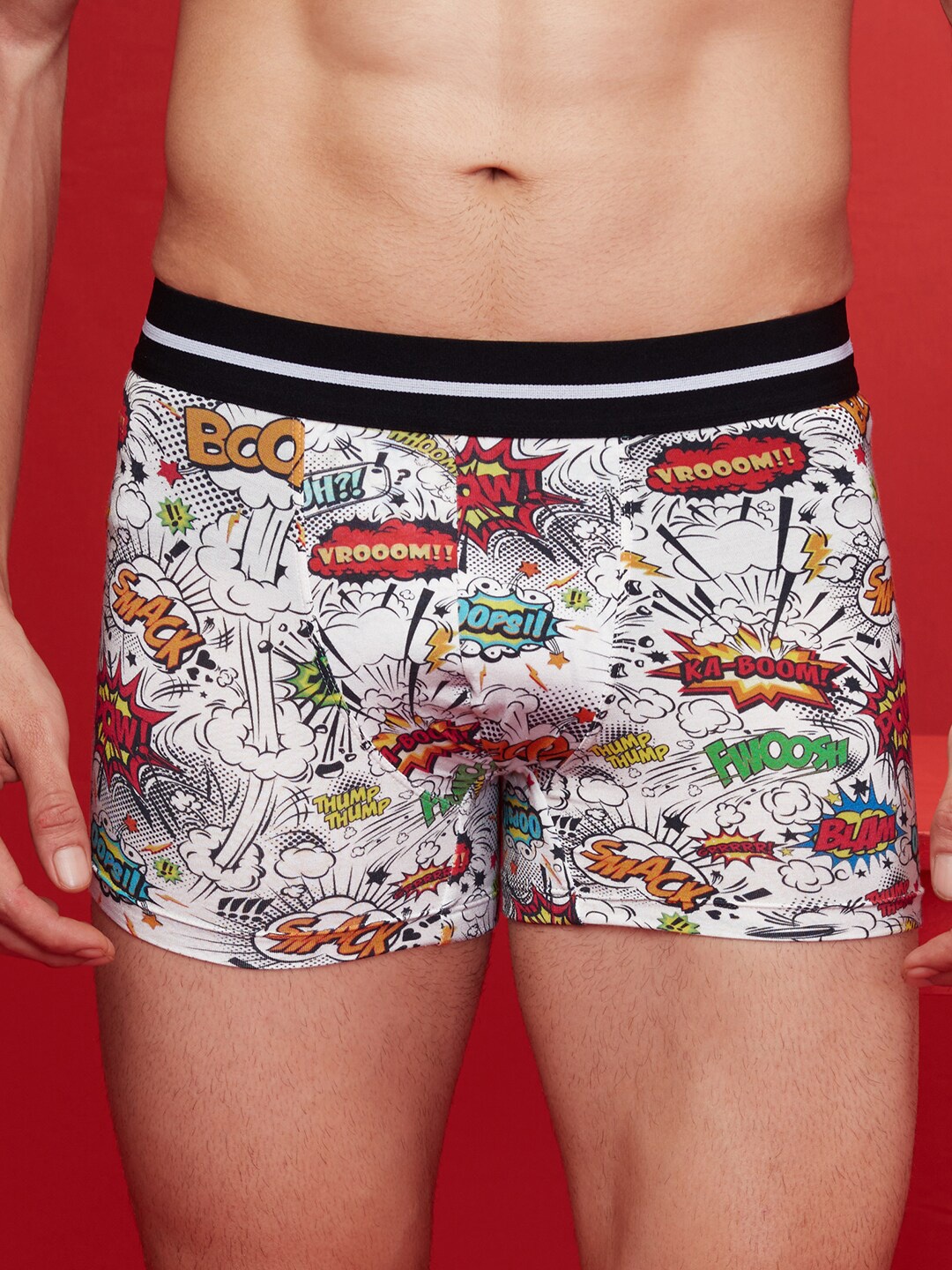 

The Souled Store Men White Printed Trunk, Multi