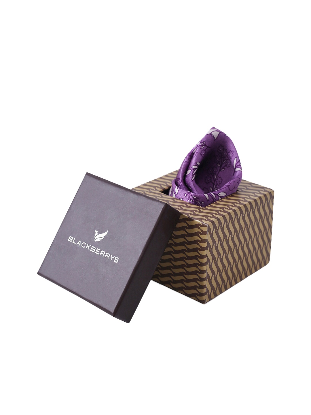 

Blackberrys Men Purple Printed Pocket Squares