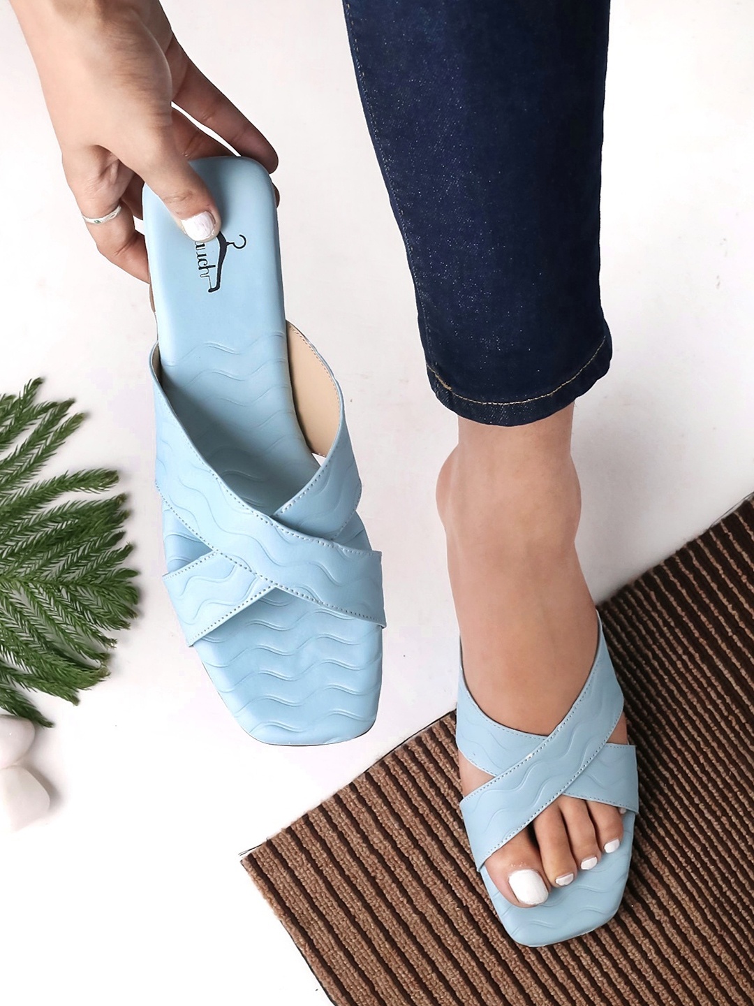 

Brauch Women Blue Open Toe Flats