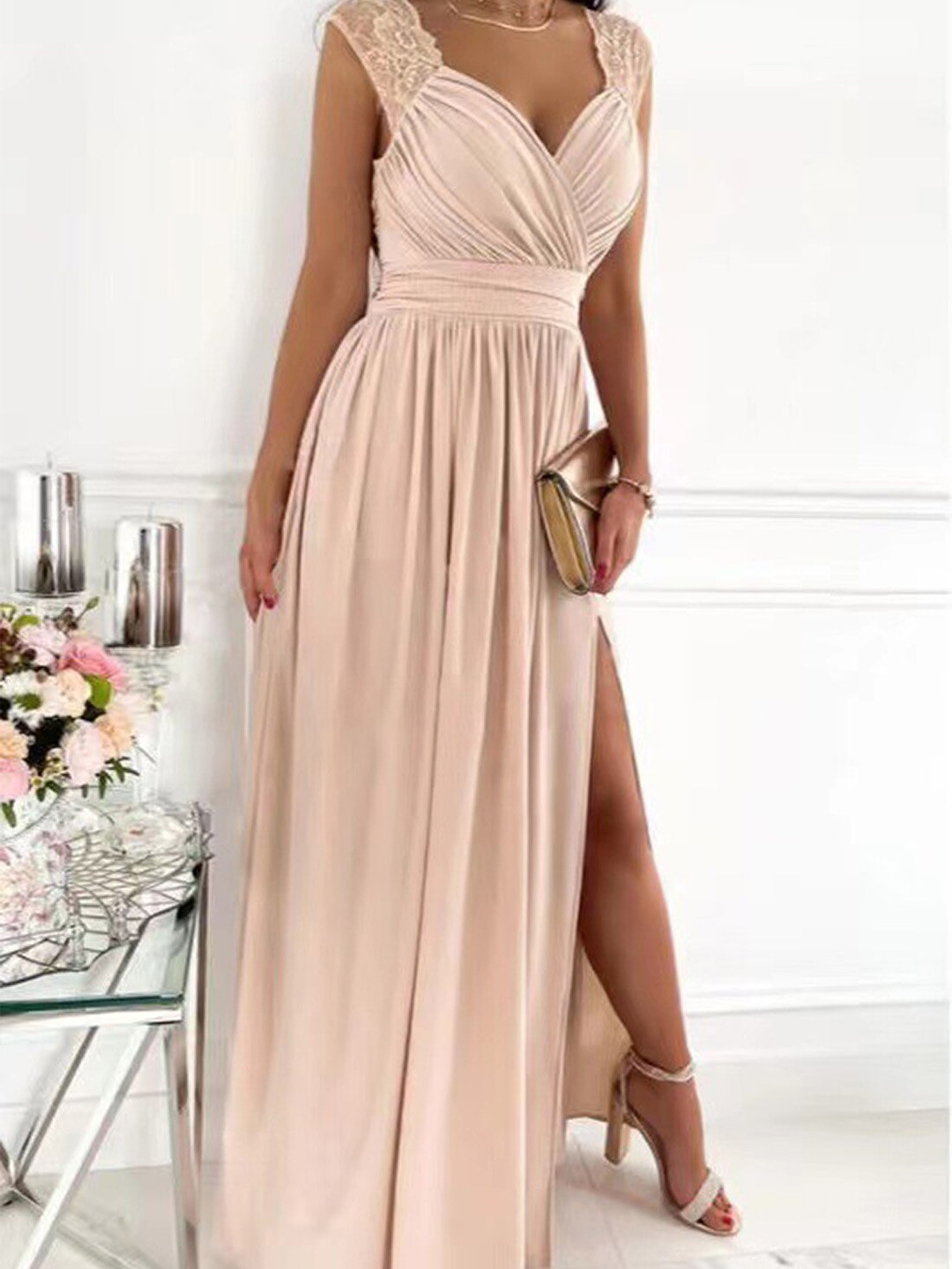 

BoStreet Women Beige Maxi Dress