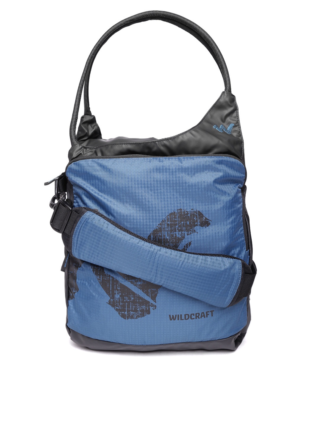 

Wildcraft Unisex Blue & Black Printed Laptop Messenger Bag