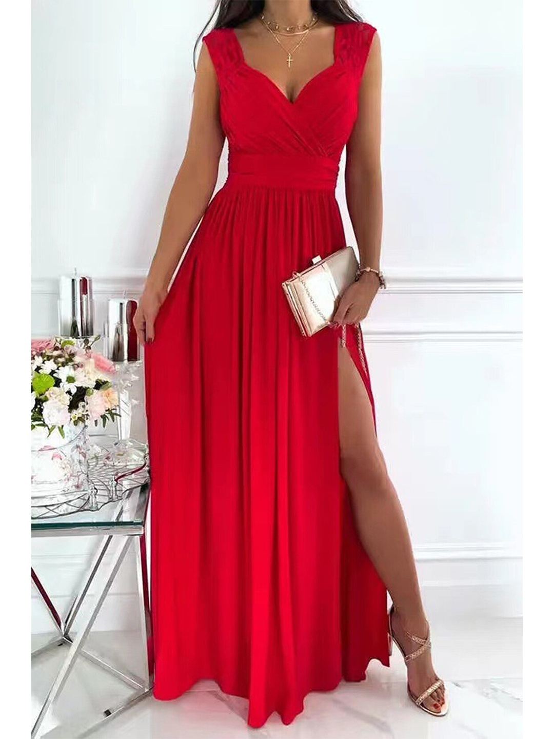 

BoStreet Women Red Maxi Dress
