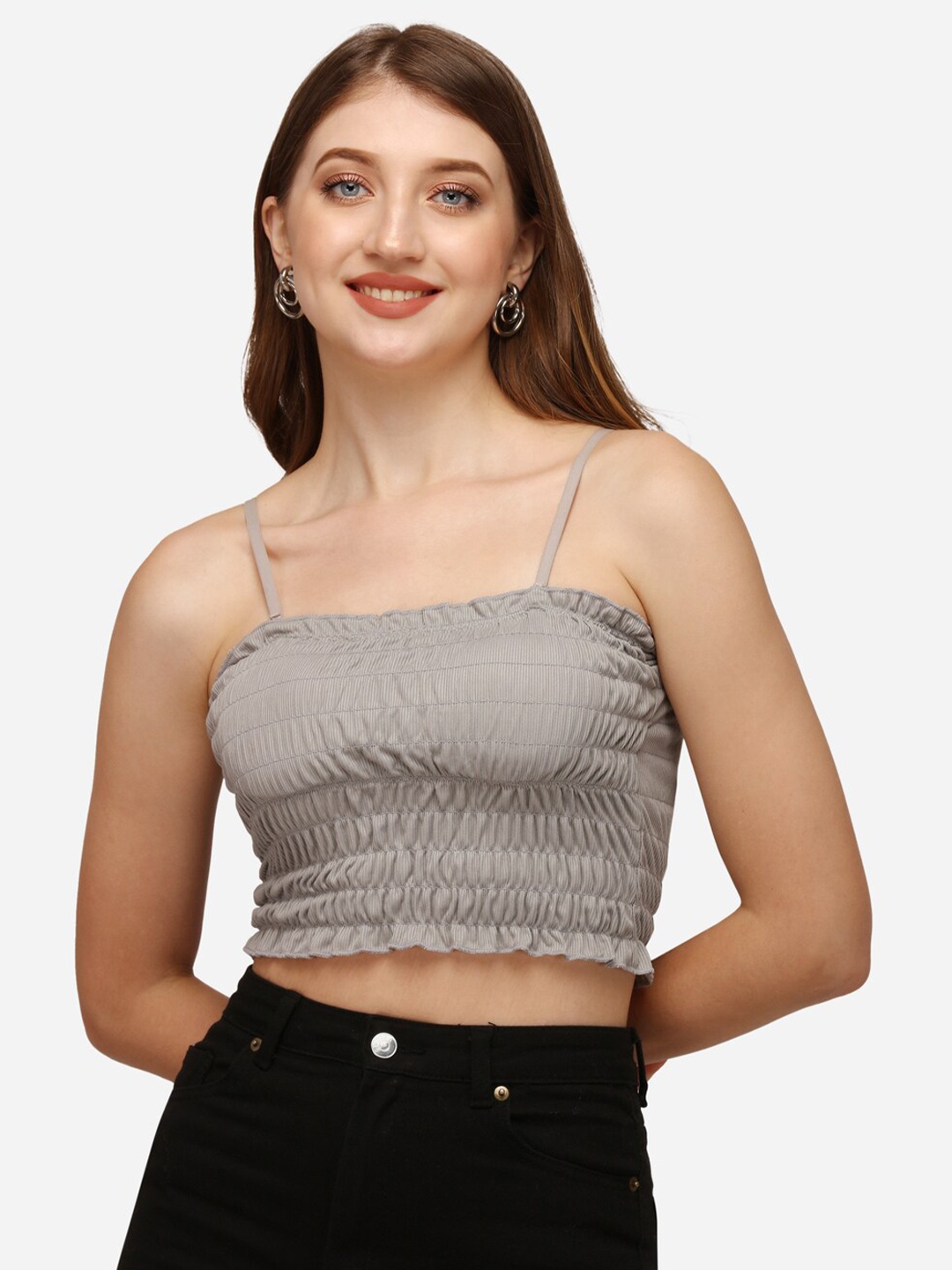 

HSR Women Grey Bralette Crop Top