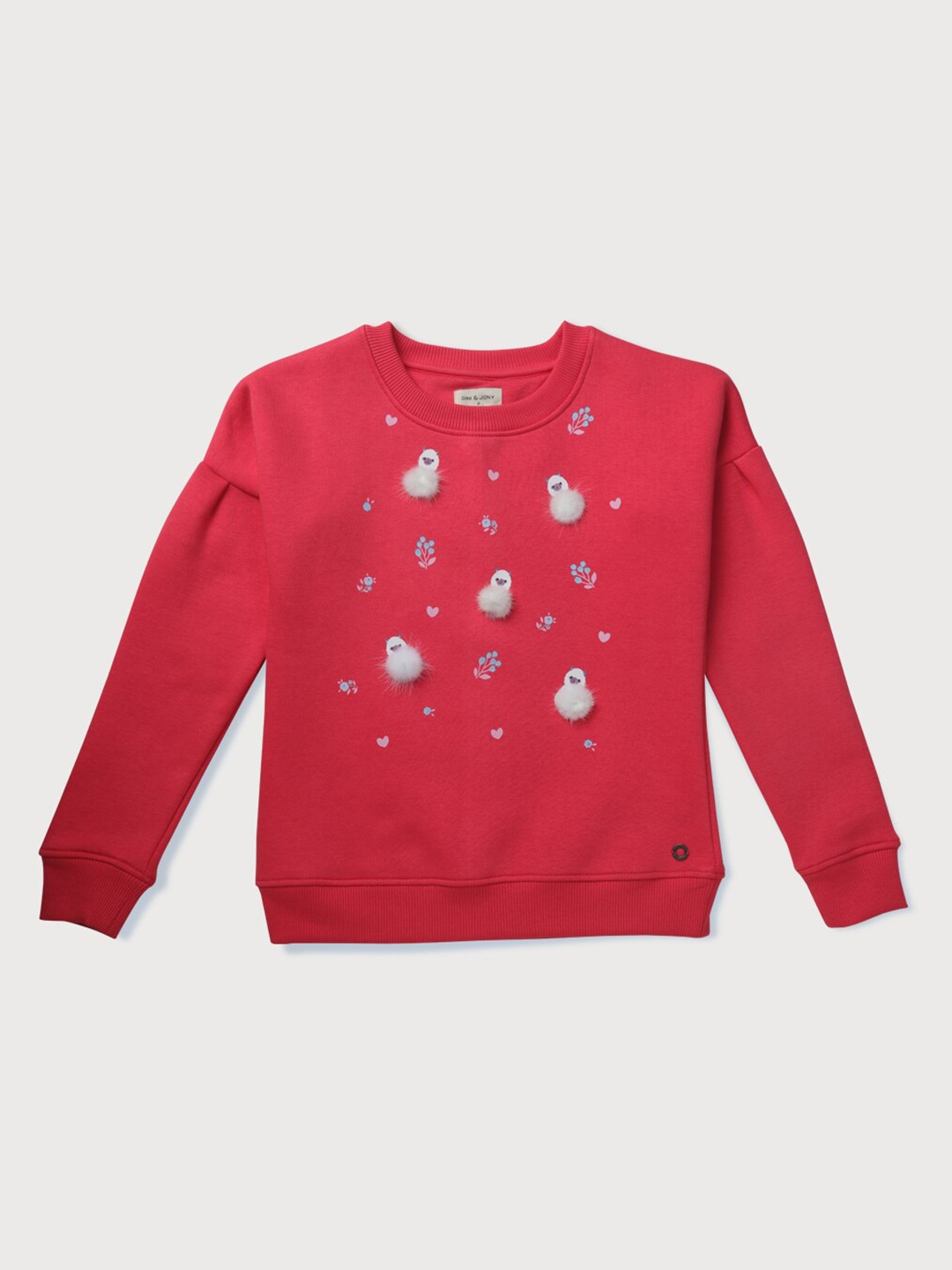 

Gini and Jony Girls Pink Printed Sweatshirt