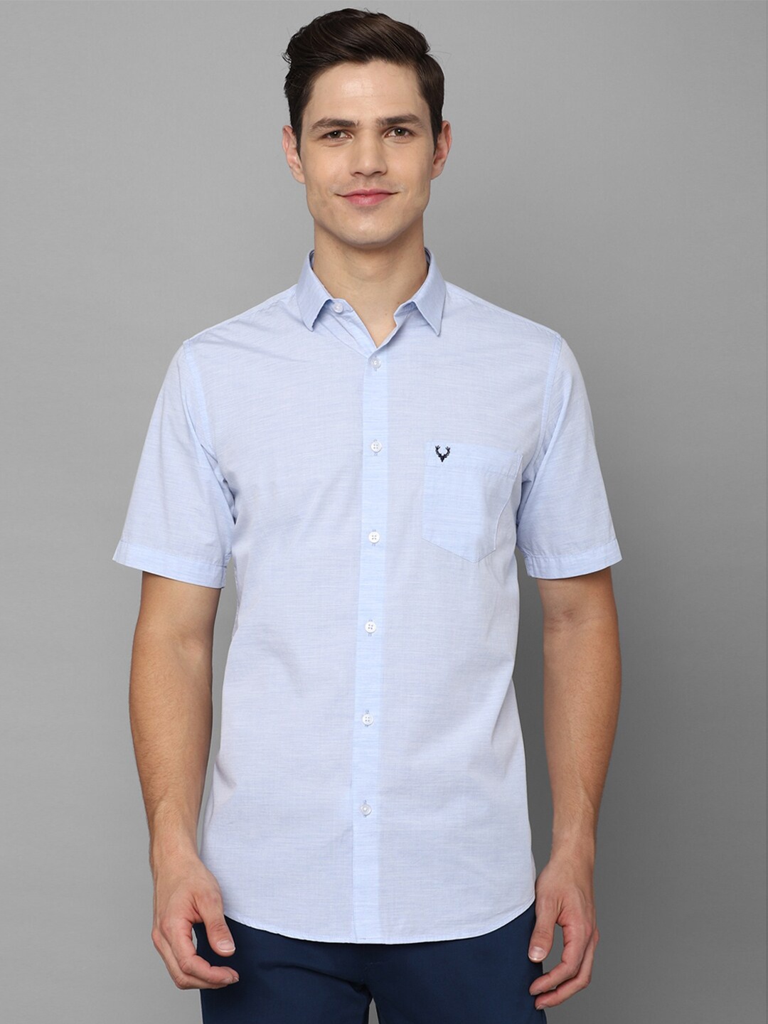 

Allen Solly Men Blue Slim Fit Casual Cotton Shirt