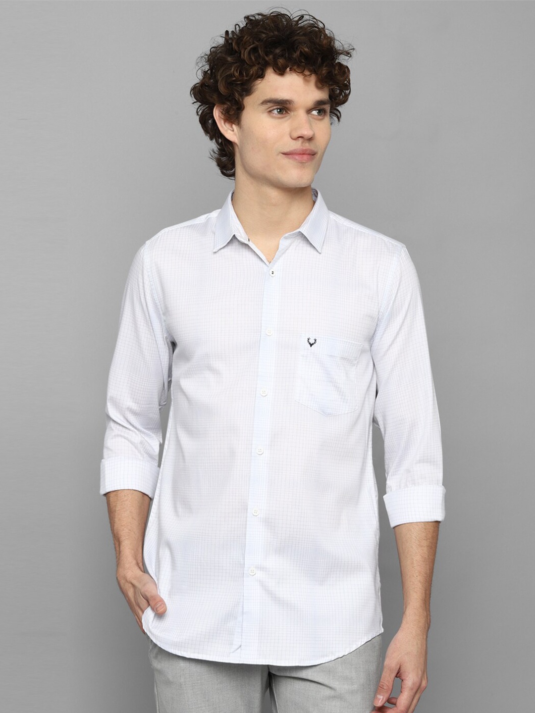 

Allen Solly Men White Slim Fit Casual Cotton Shirt