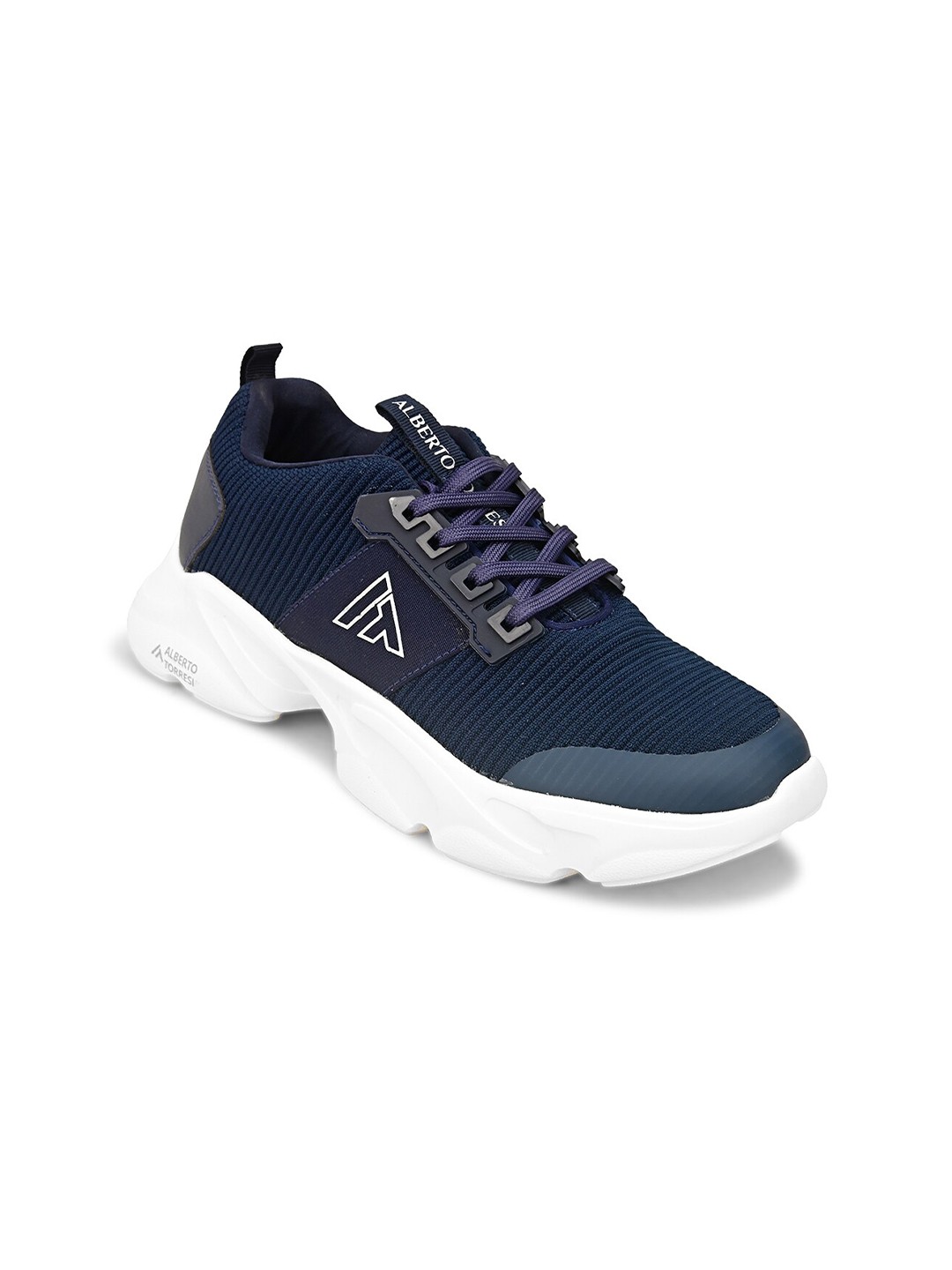 

Alberto Torresi Men Navy Blue Mesh Running Shoes