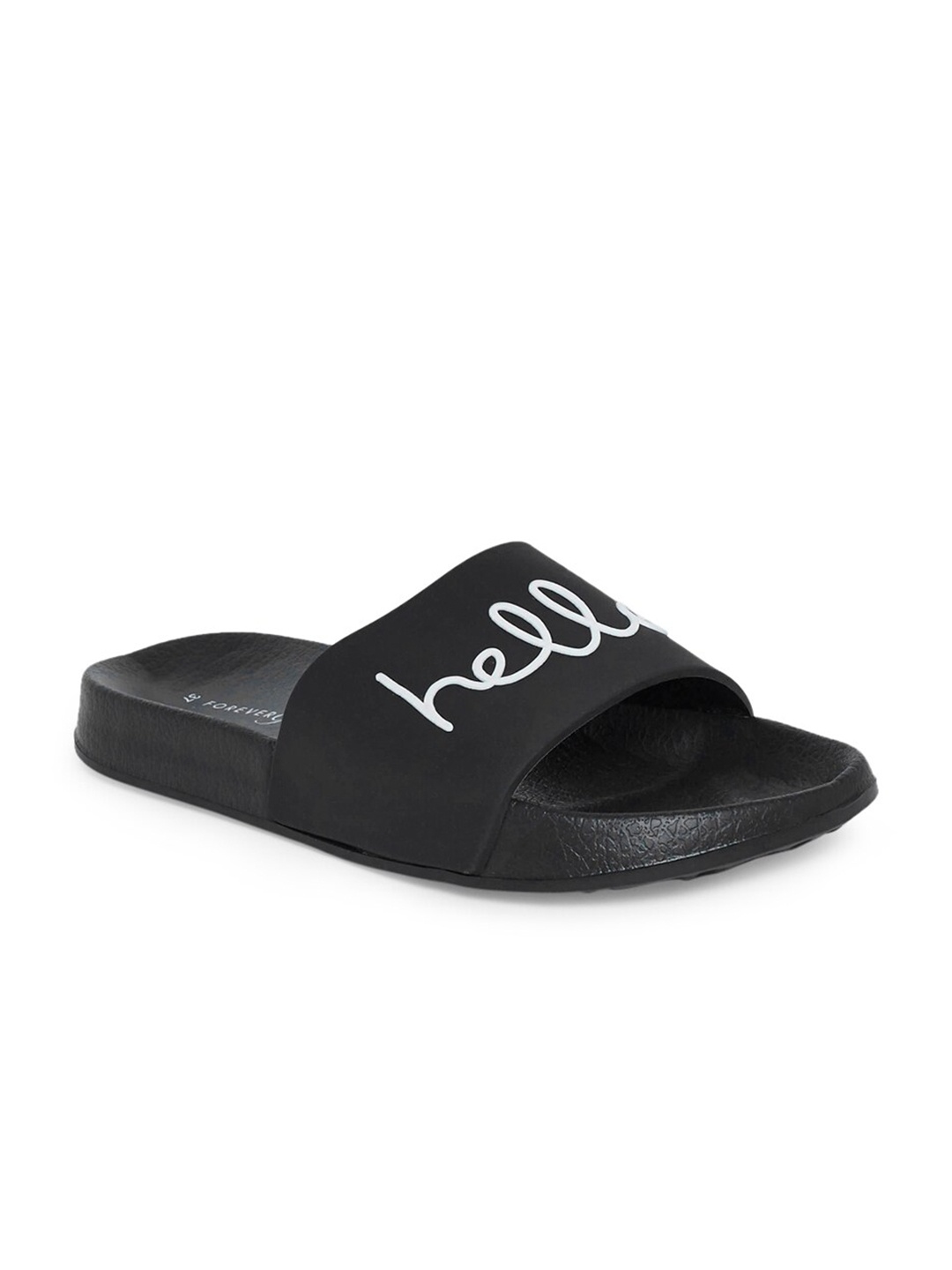 

Forever Glam by Pantaloons Women Black & White Rubber Slip-On
