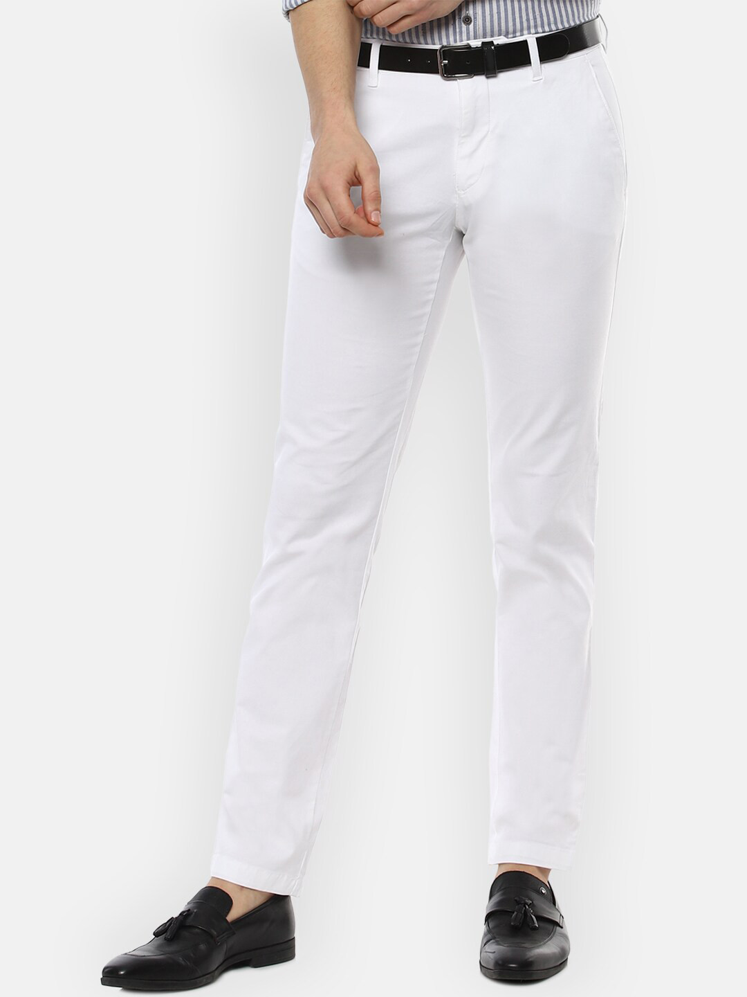 

Louis Philippe Sport Men White Slim Fit Cotton Trousers