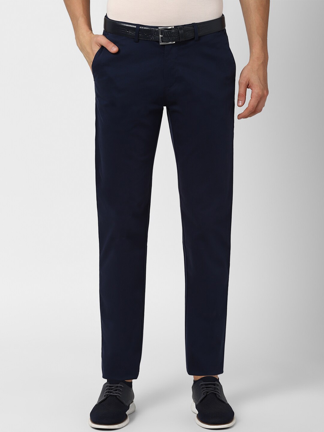 

Peter England Casuals Men Navy Blue Slim Fit Casual Trouser