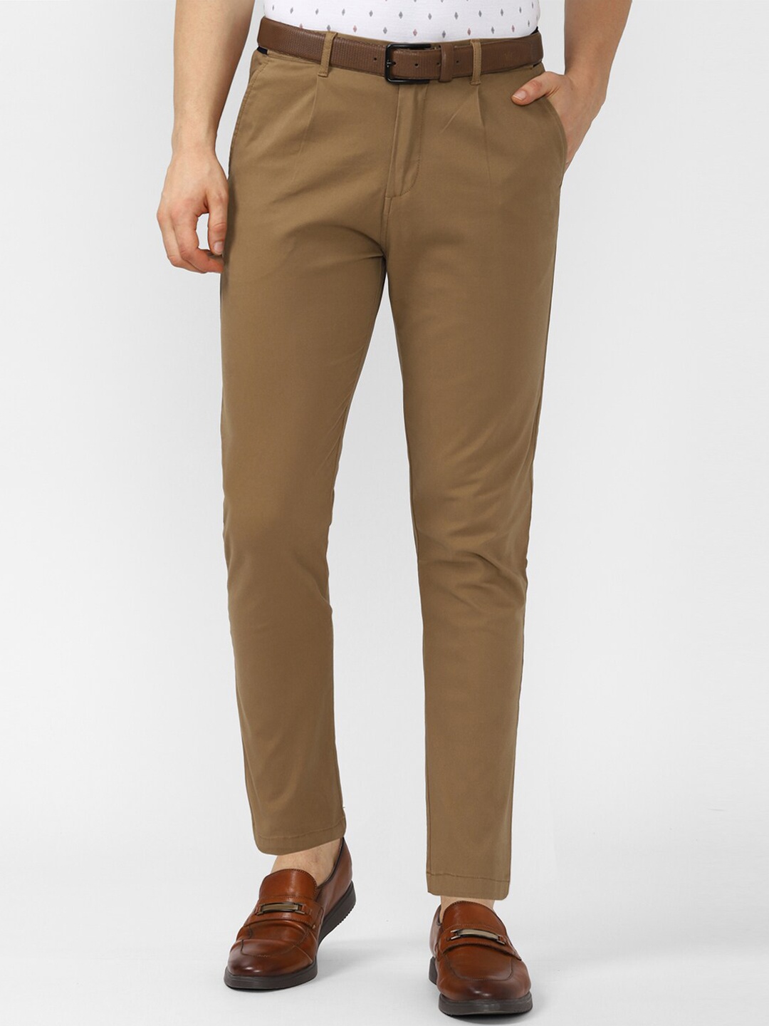 

Peter England Casuals Men Brown Slim Fit Trousers