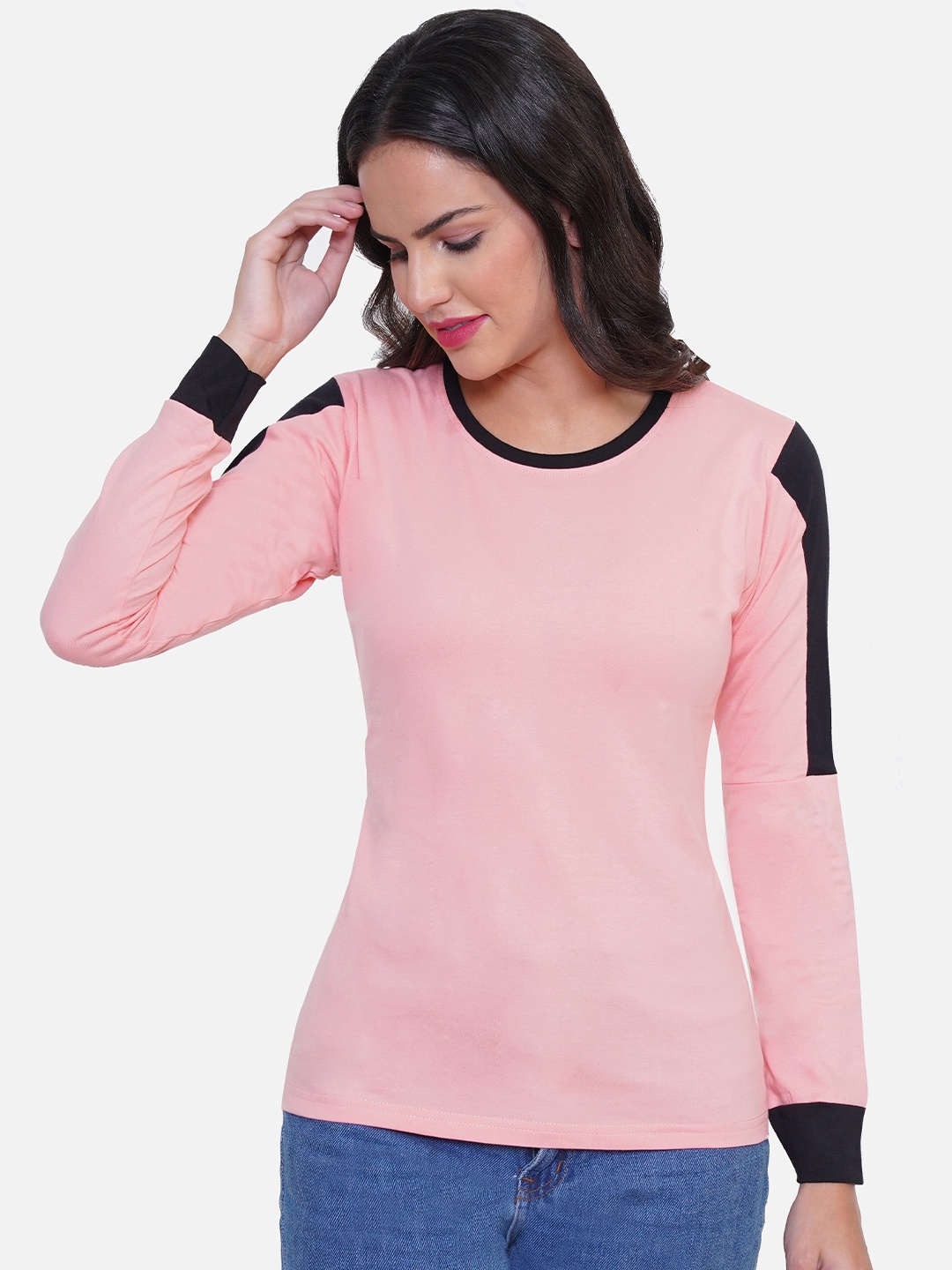 

VIVINKS Women Peach-Coloured T-shirt