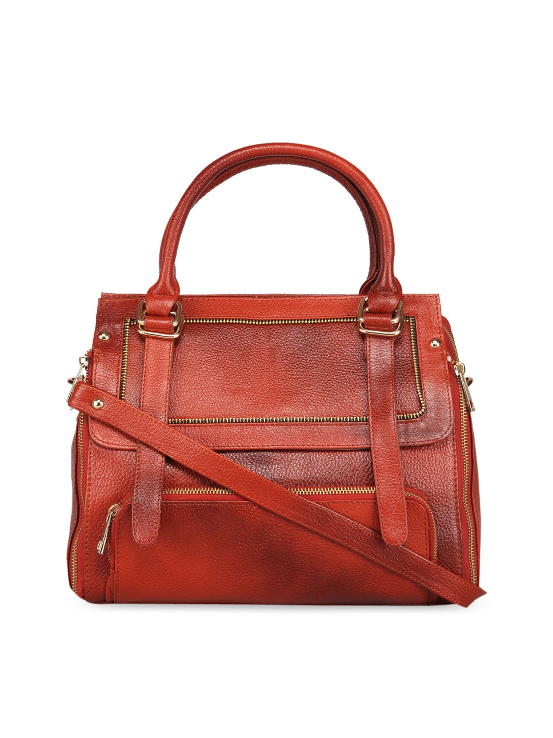 

GENWAYNE Tan Leather Swagger Handheld Bag