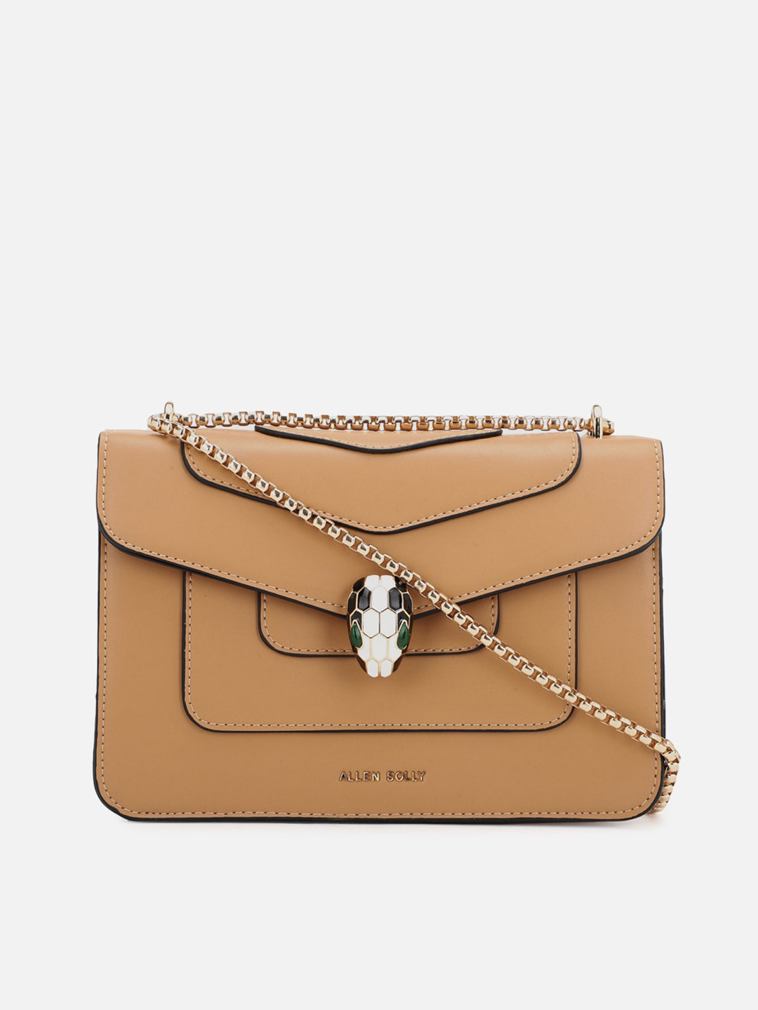 

Allen Solly Khaki PU Structured Sling Bag