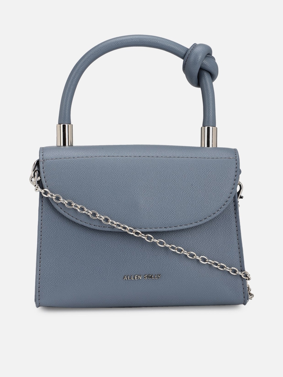 

Allen Solly Blue PU Structured Handheld Bag with Tasselled