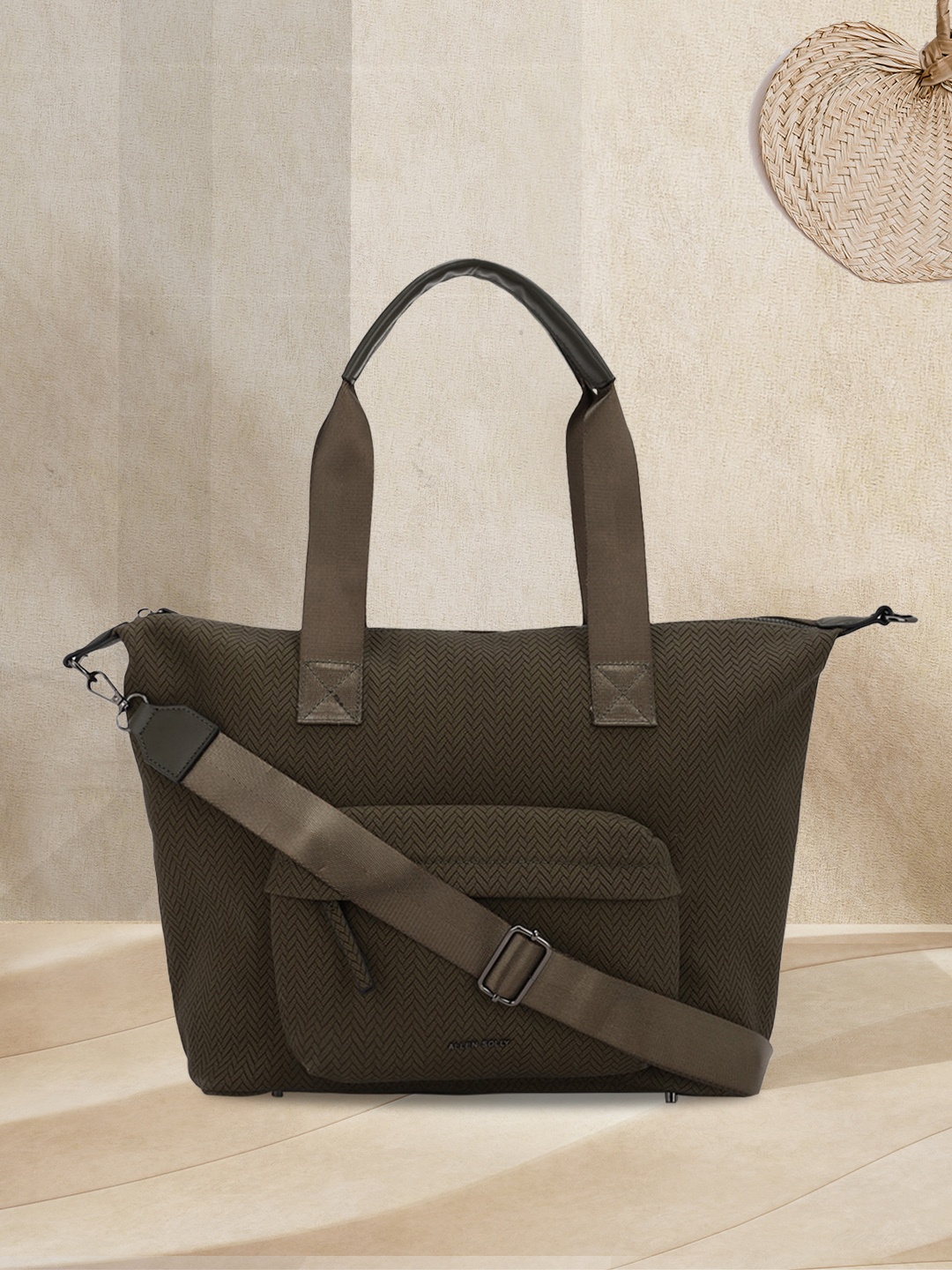 

Allen Solly Olive Green PU Oversized Shopper Shoulder Bag