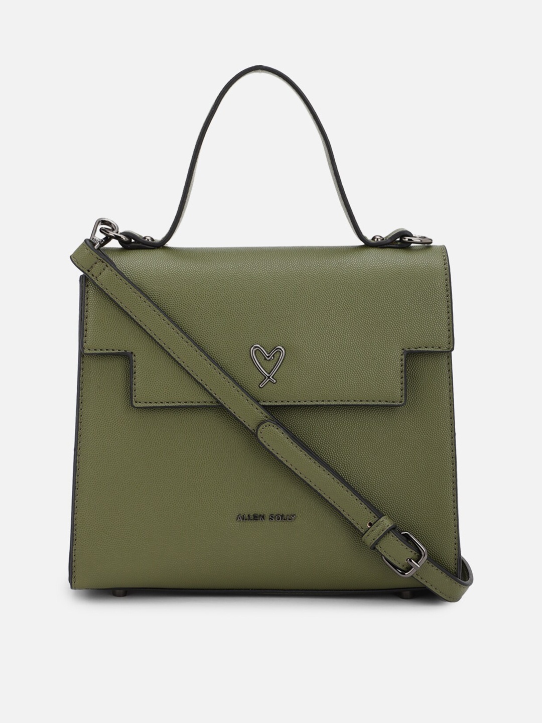 

Allen Solly Women Olive Green PU Structured Satchel
