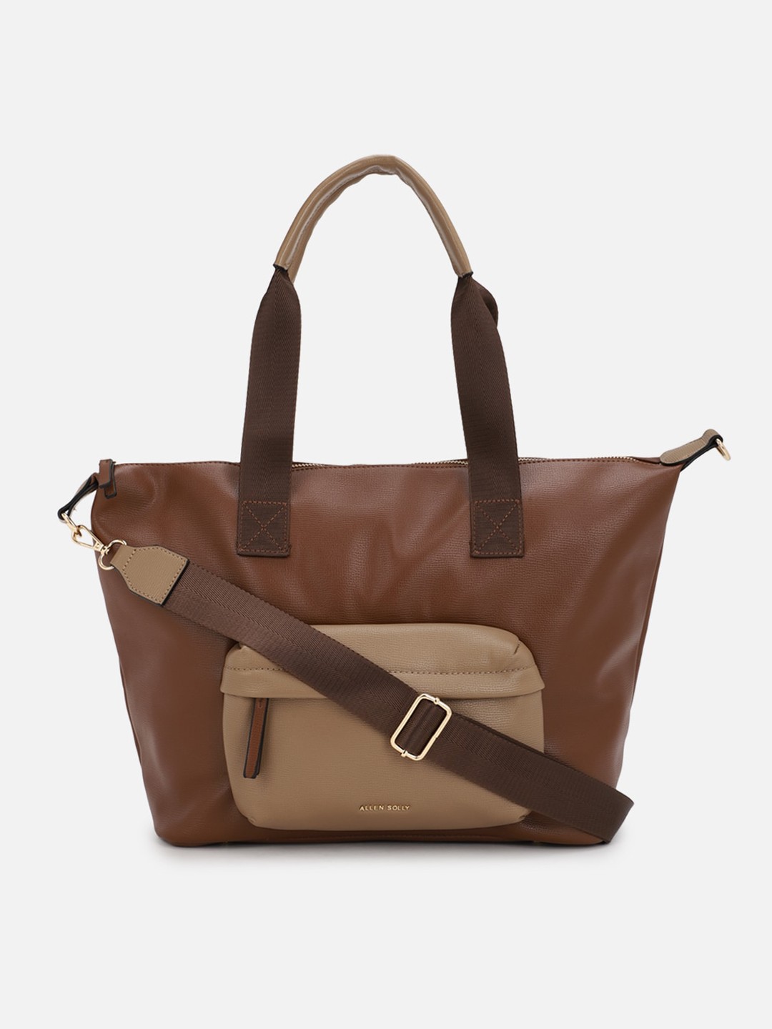 

Allen Solly Brown PU Oversized Swagger Handheld Bag