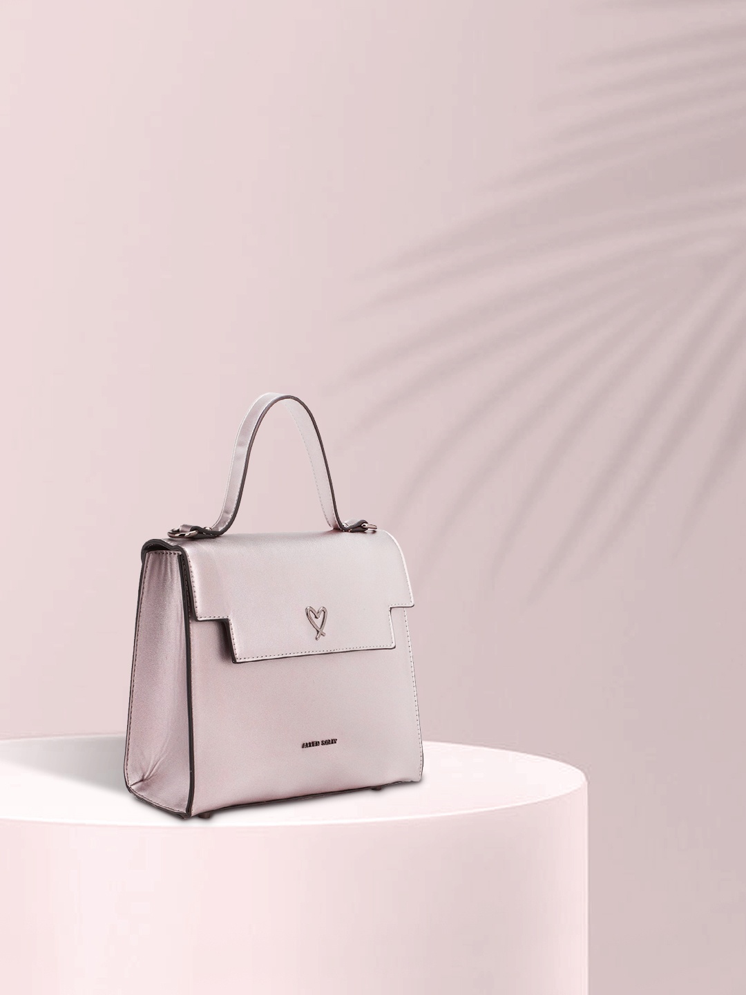 

Allen Solly Pink PU Structured Satchel