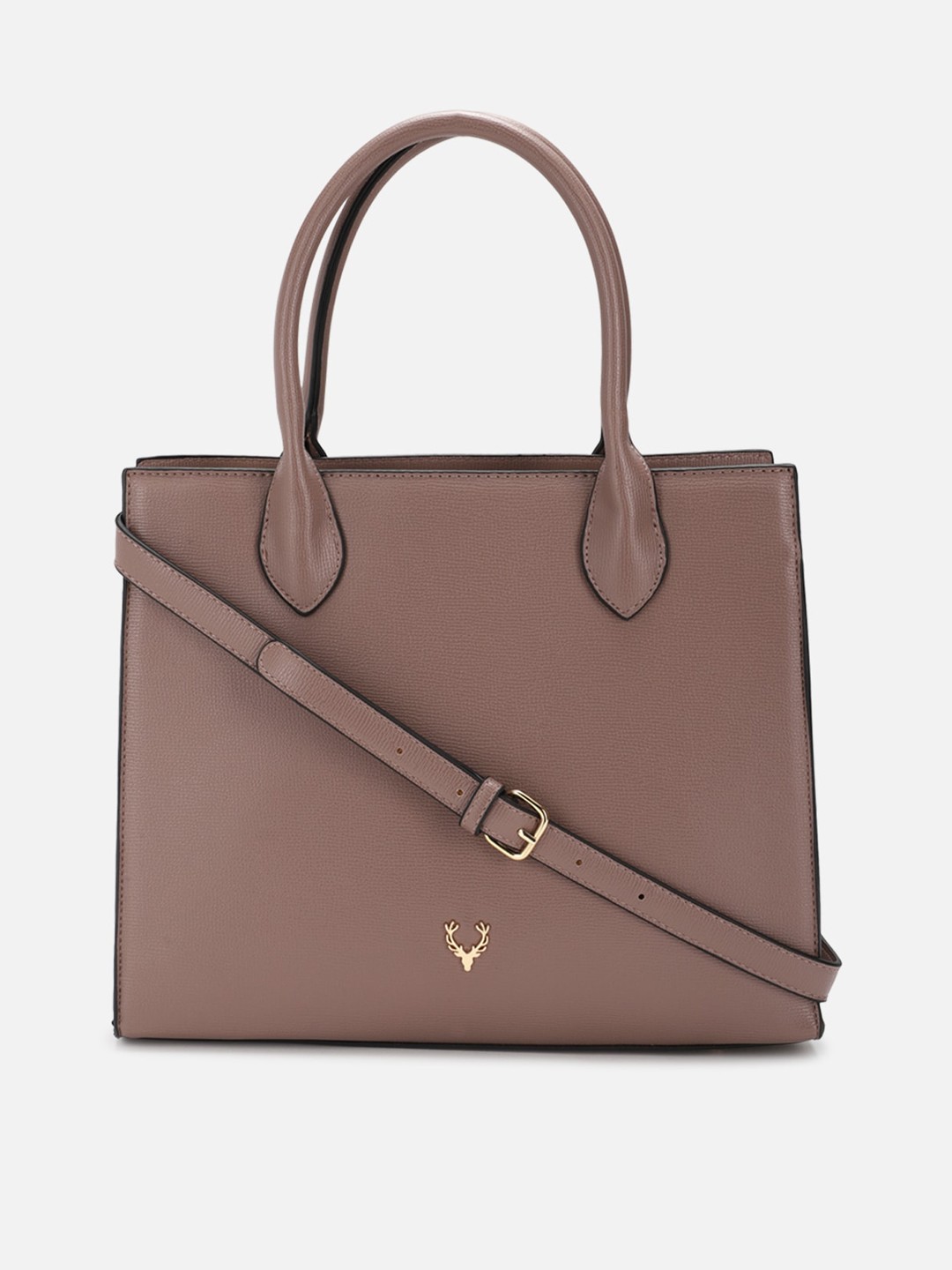 

Allen Solly Purple Textured Structured Handheld Bag