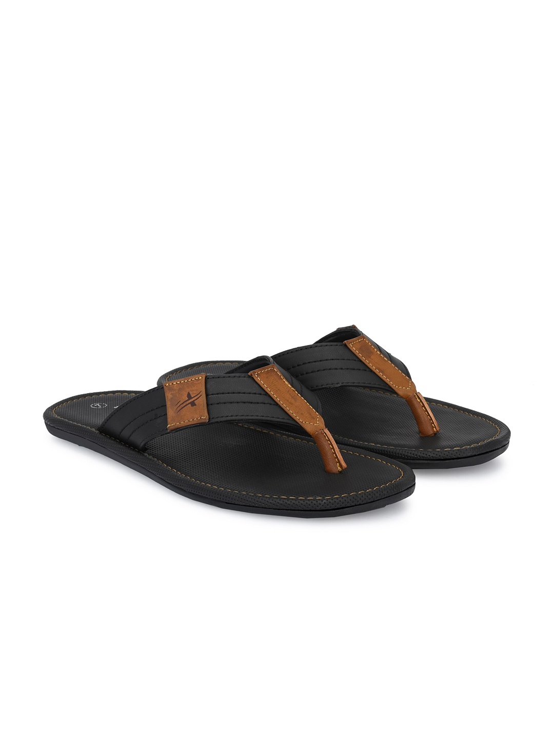 

Azzaro Black Men Black & Brown Thong Flip-Flops