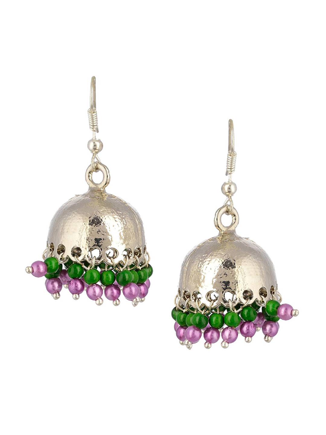 

Kshitij Jewels Multicoloured Contemporary Jhumkas Earrings, Multi