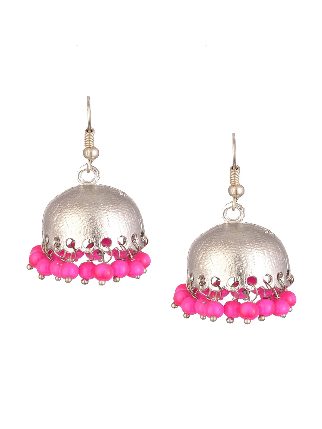 

Kshitij Jewels Pink Contemporary Jhumkas Earrings