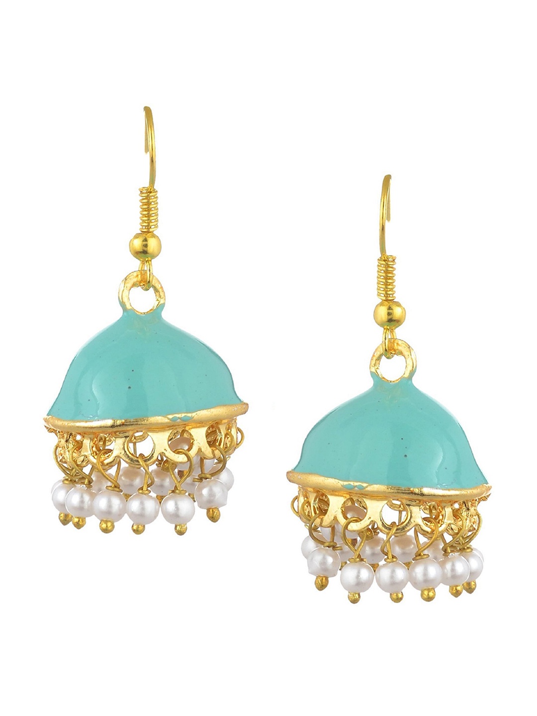 

Kshitij Jewels Blue Contemporary Jhumkas Earrings