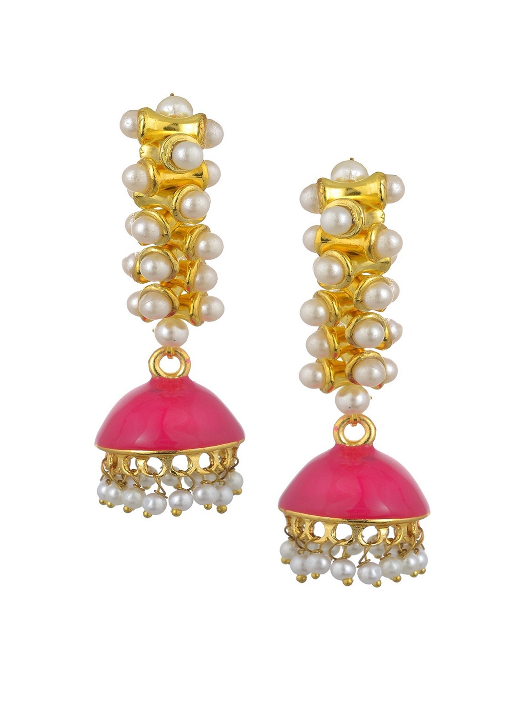 

Kshitij Jewels Women Purple Contemporary Jhumkas Earrings