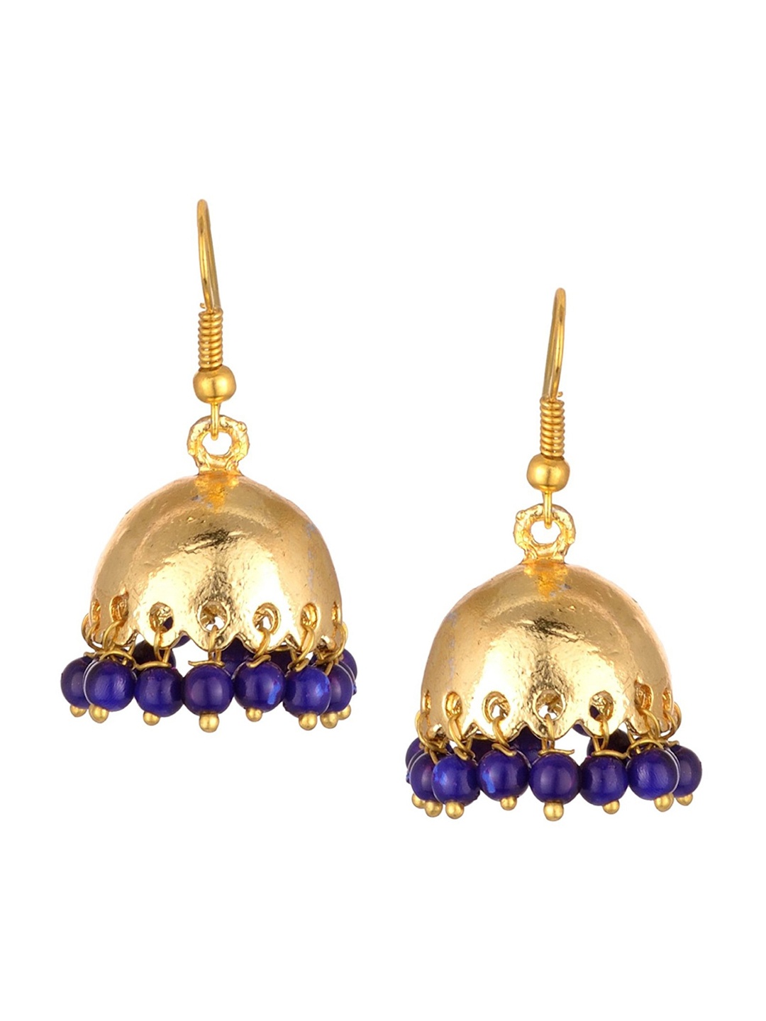 

Kshitij Jewels Blue Contemporary Jhumkas Earrings