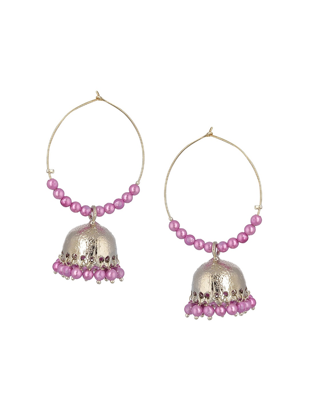 

Kshitij Jewels Women Purple Contemporary Jhumkas Earrings