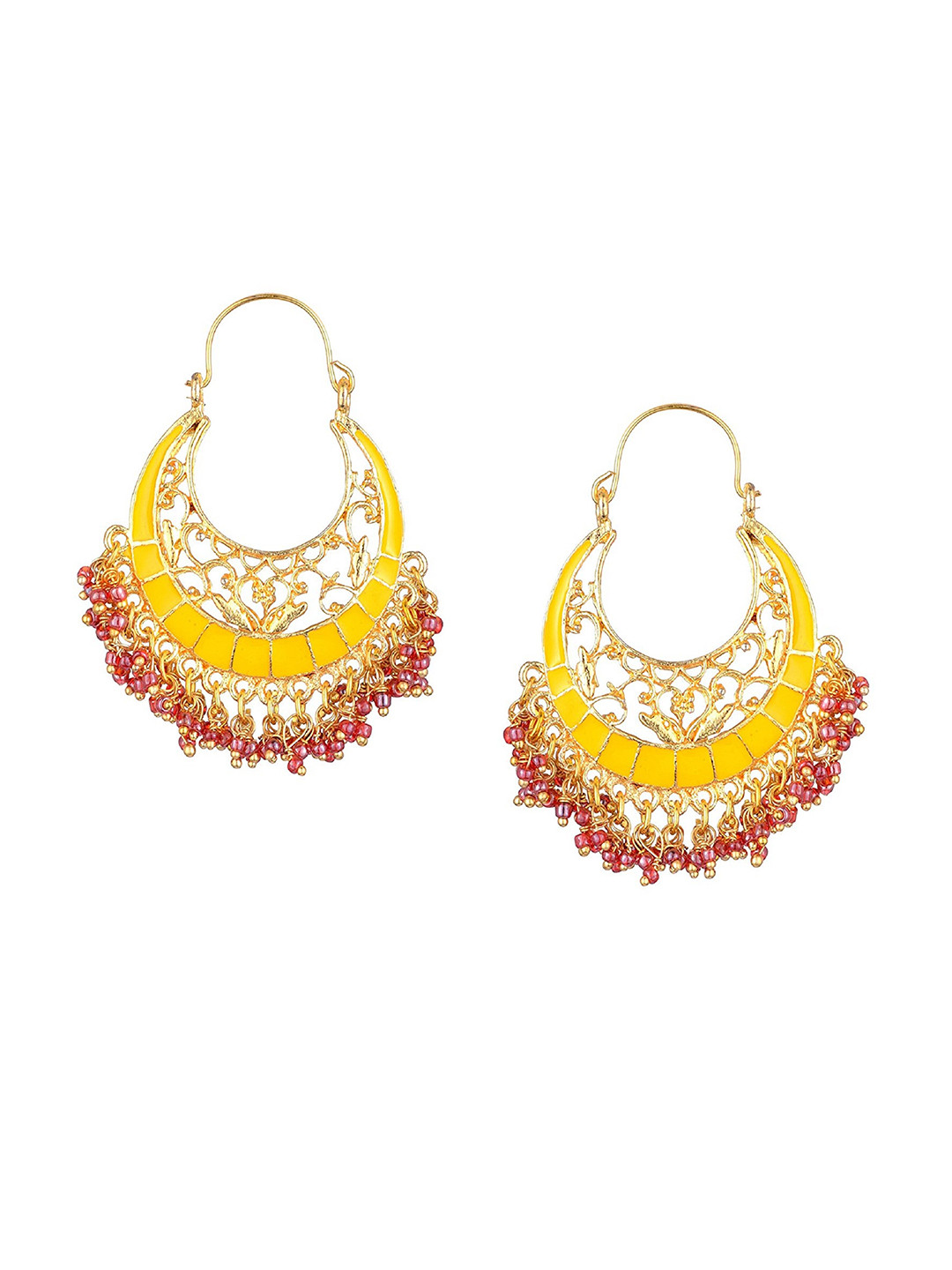 

Kshitij Jewels Multicoloured Contemporary Chandbalis Earrings, Multi