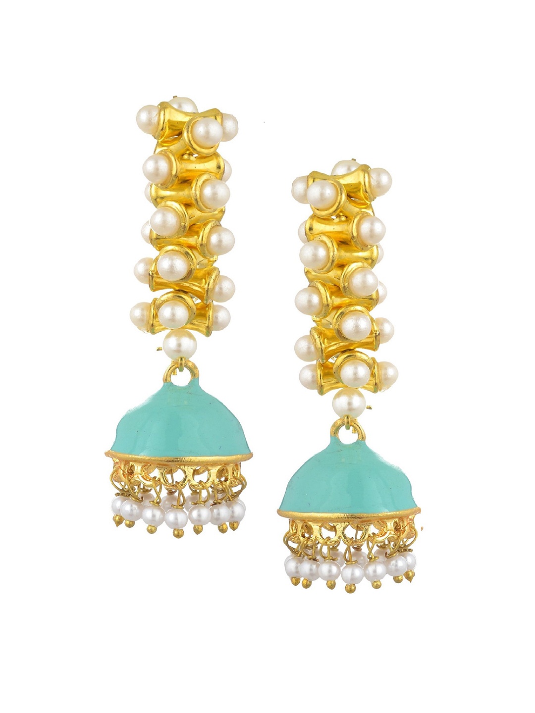 

Kshitij Jewels Blue Contemporary Drop Earrings