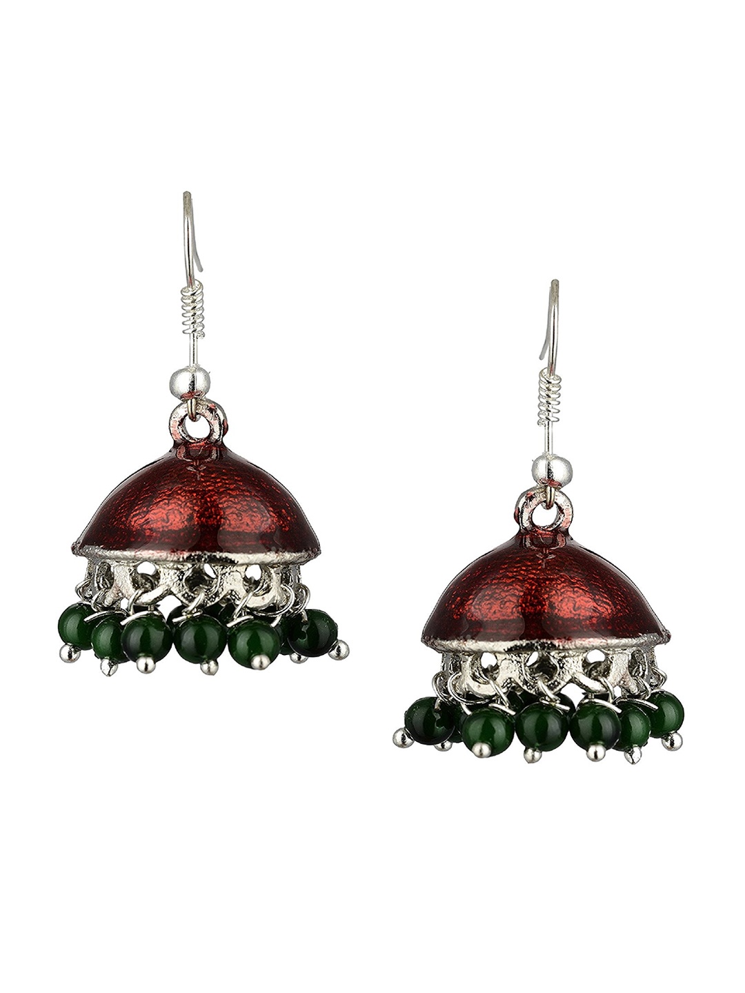 

Kshitij Jewels Multicoloured Contemporary Jhumkas Earrings, Multi