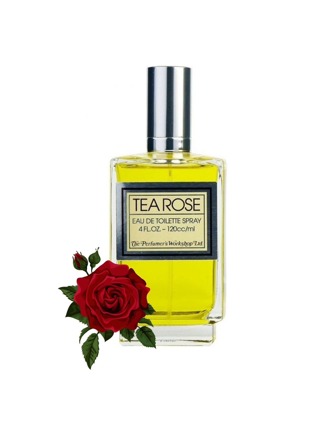 

TEA ROSE Eau De Toilette Perfume Spray - 120 ml, Yellow