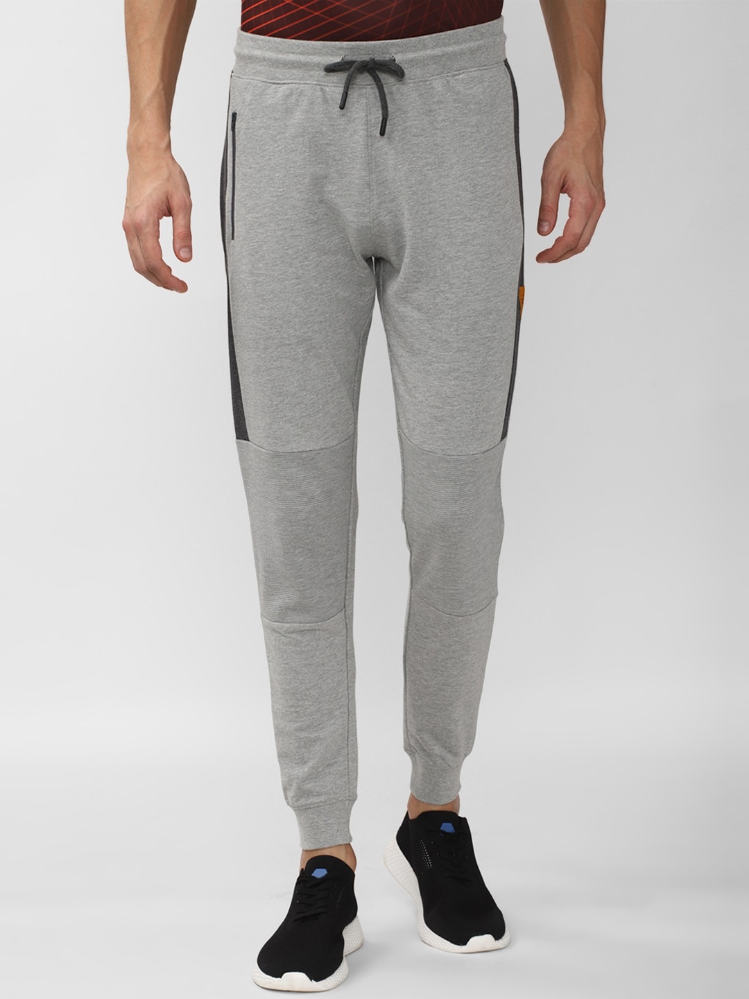 

Peter England Men Grey Solid Jogger Track Pants