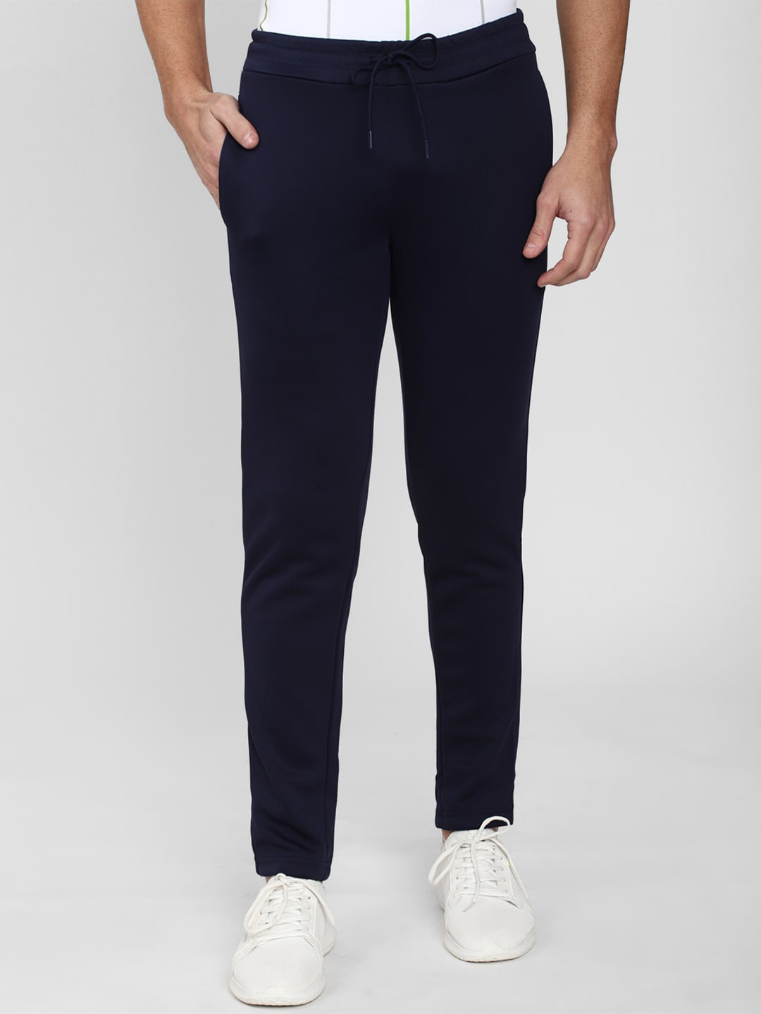 

Peter England Casuals Men Navy-Blue Solid Slim-Fit Track Pant