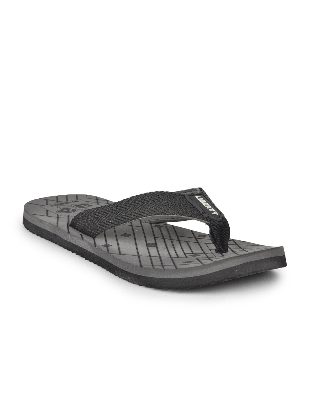 

Liberty Men Grey & Black Printed Slip-On