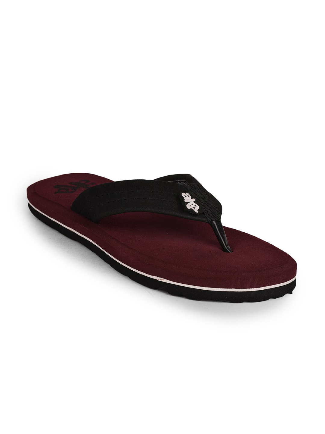 

Liberty Men Maroon & Black Slip-On Flip-Flops
