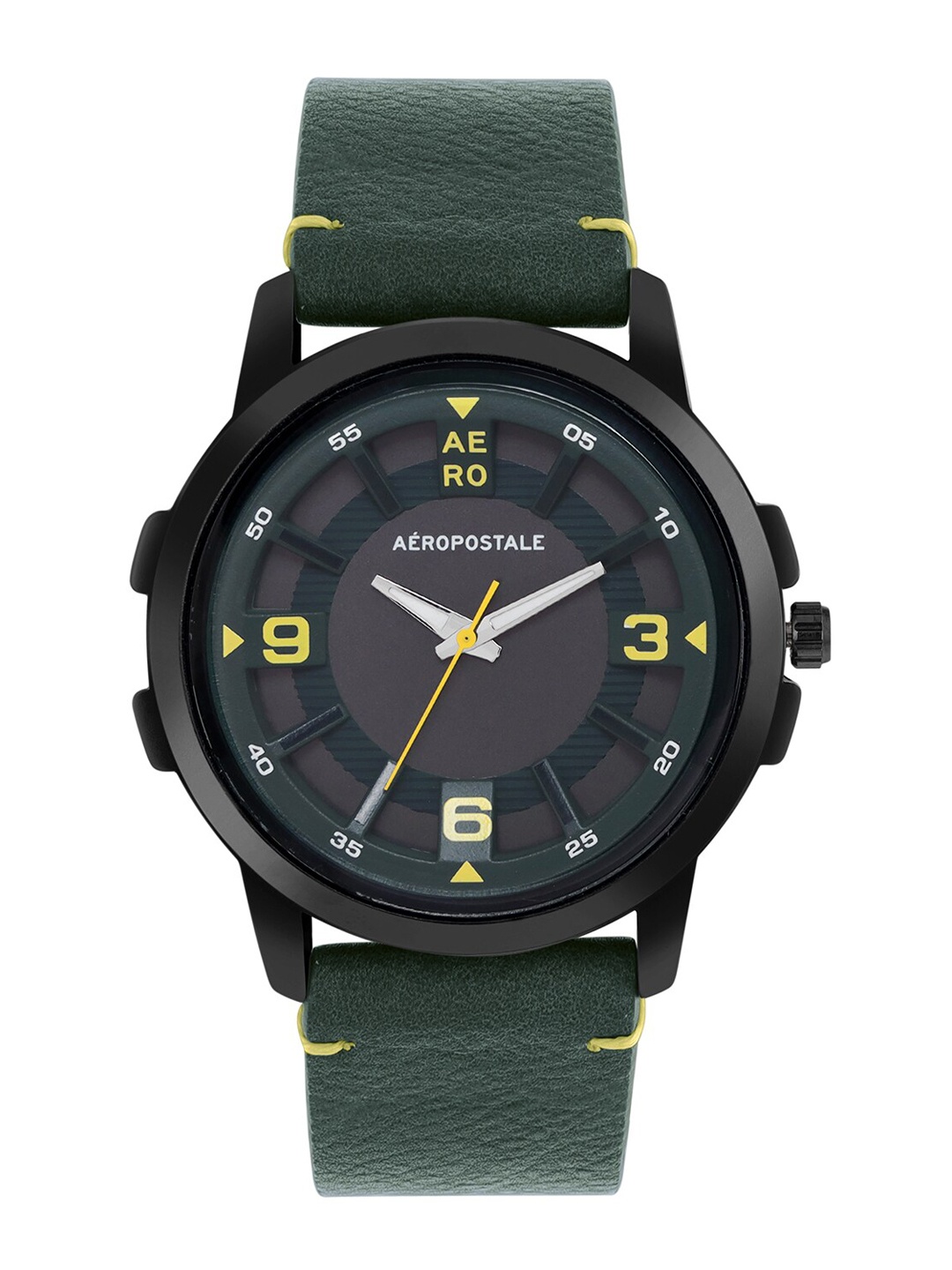 

Aeropostale Men Green Patterned Dial & Green Straps Analogue Watch AERO_AW_A6-4_GRN