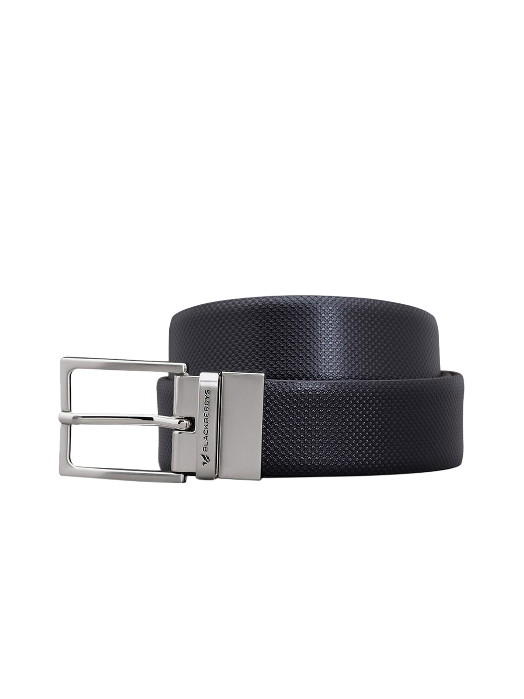 

Blackberrys Men Textured Leather Belt, Black