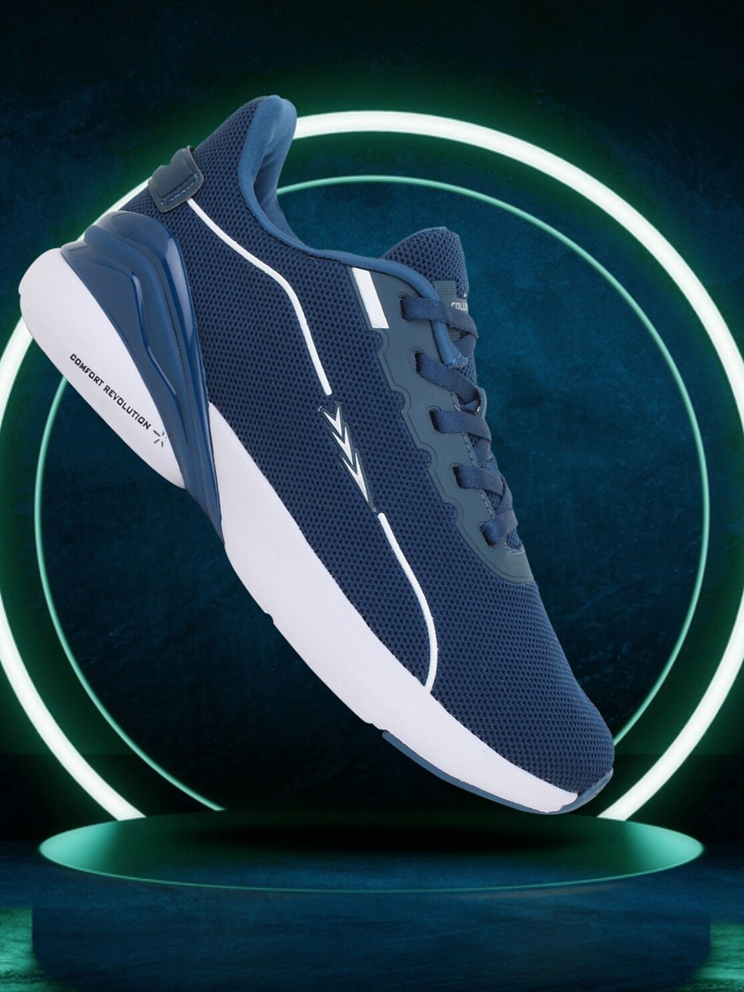 

Columbus Men Turquoise Blue Mesh Running Shoes