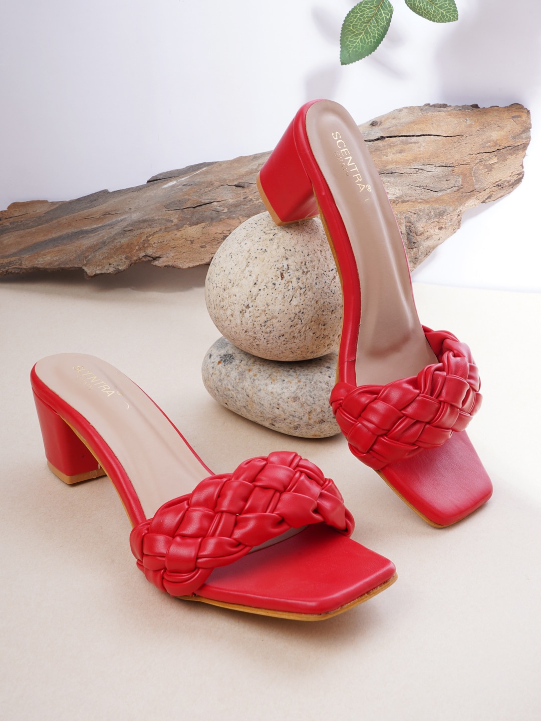 

SCENTRA Women Red Block Heels