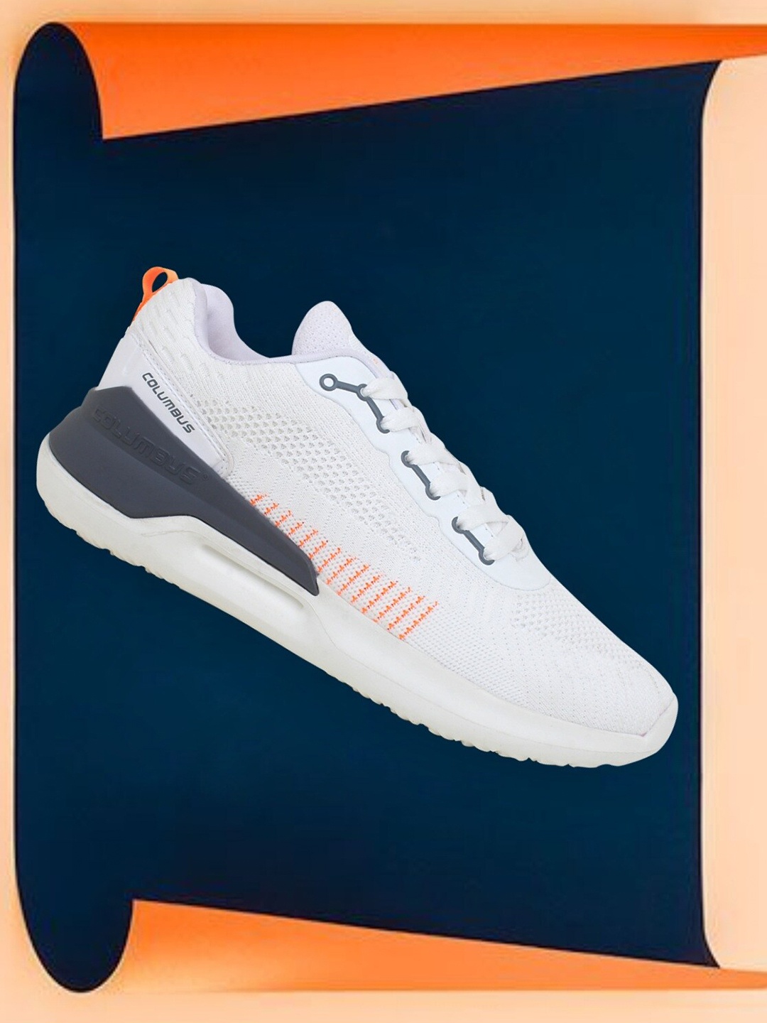 

Columbus Men White Mesh Running Shoes