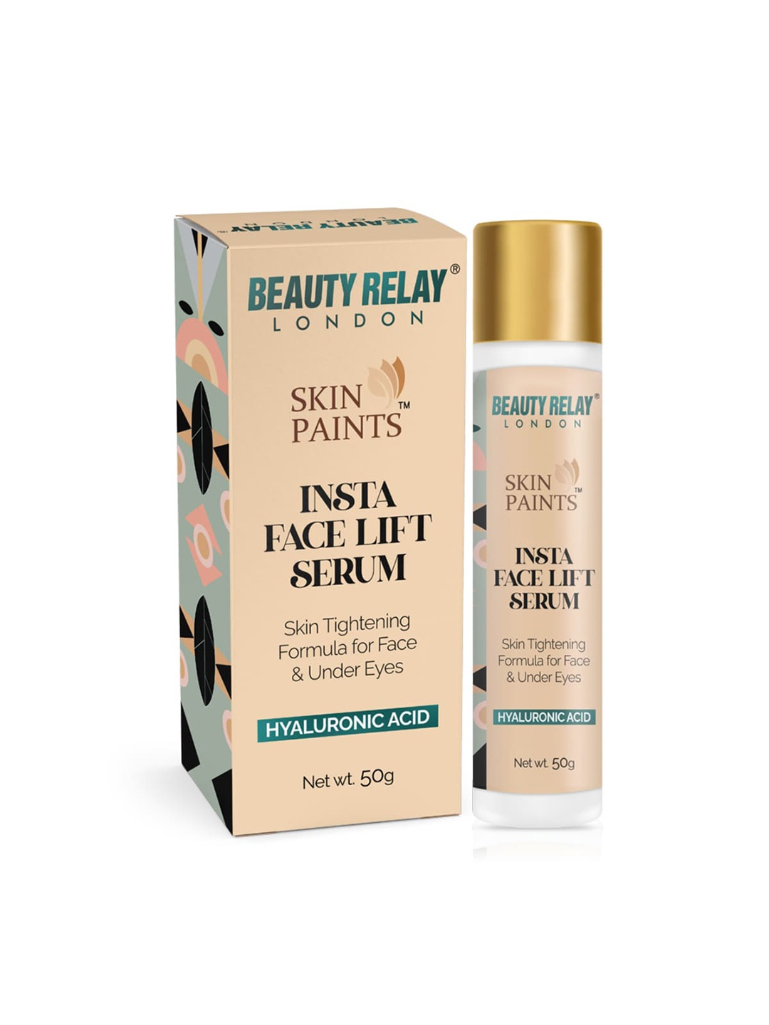 

BeautyRelay London Skin Paints Insta Face Lift Serum with Hyaluronic Acid - 50g, Beige