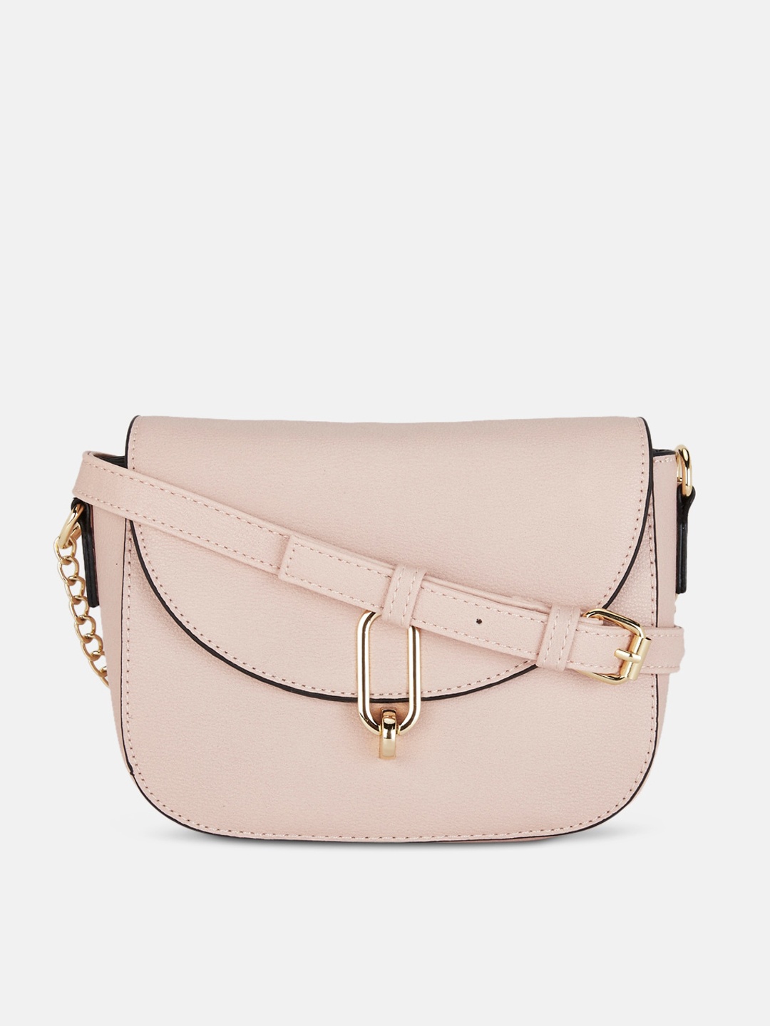 

Forever Glam by Pantaloons Pink Leather Structured Sling Bag